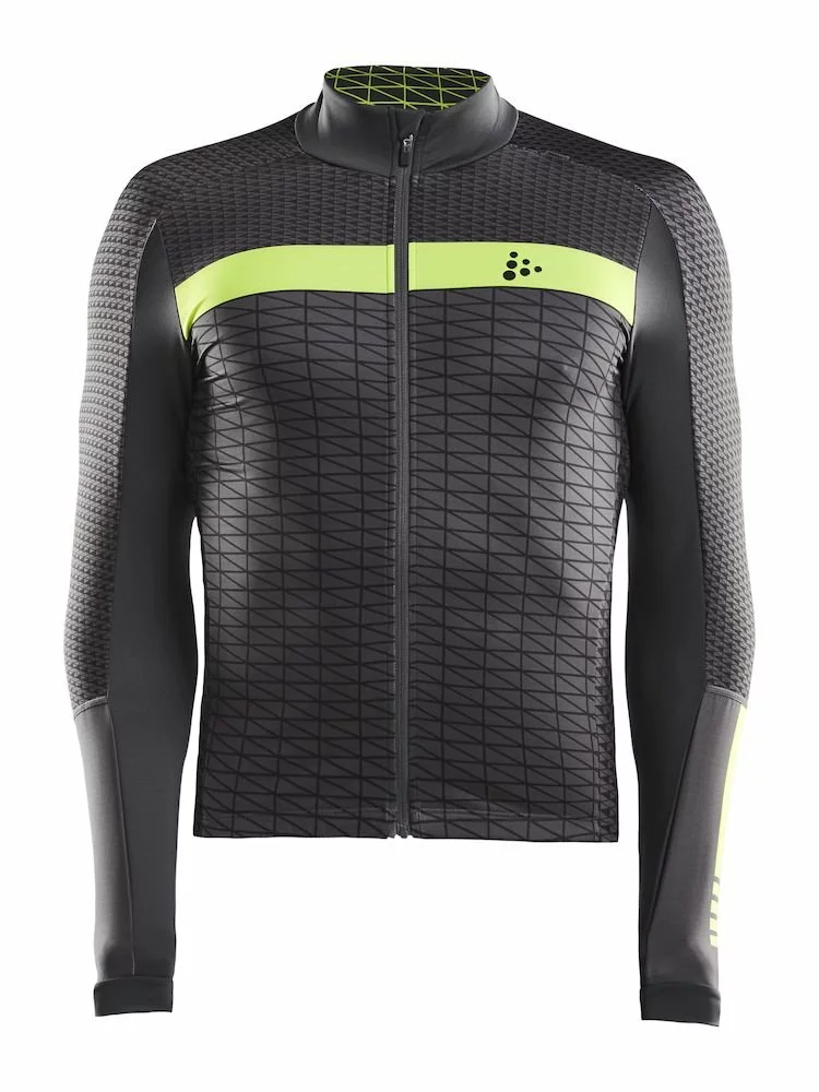 Craft Route Langærmet Cykeltrøje Grå/Gul 3 Craft Route Langærmet Cykeltrøje Grå/Gul