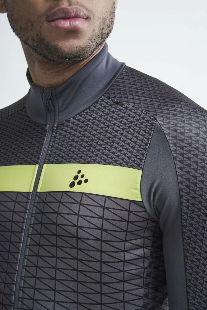 Craft Route Langærmet Cykeltrøje Grå/Gul 7 Craft Route Langærmet Cykeltrøje Grå/Gul - Billede 5