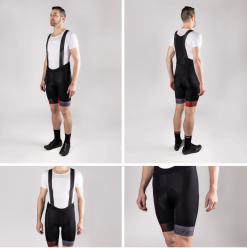 Force Ascent Cykelbukser Med Seler Og Indlæg Grå/rød -Cykelshorts Butik Force Ascent Cykelbukser med seler o 1649325290 02