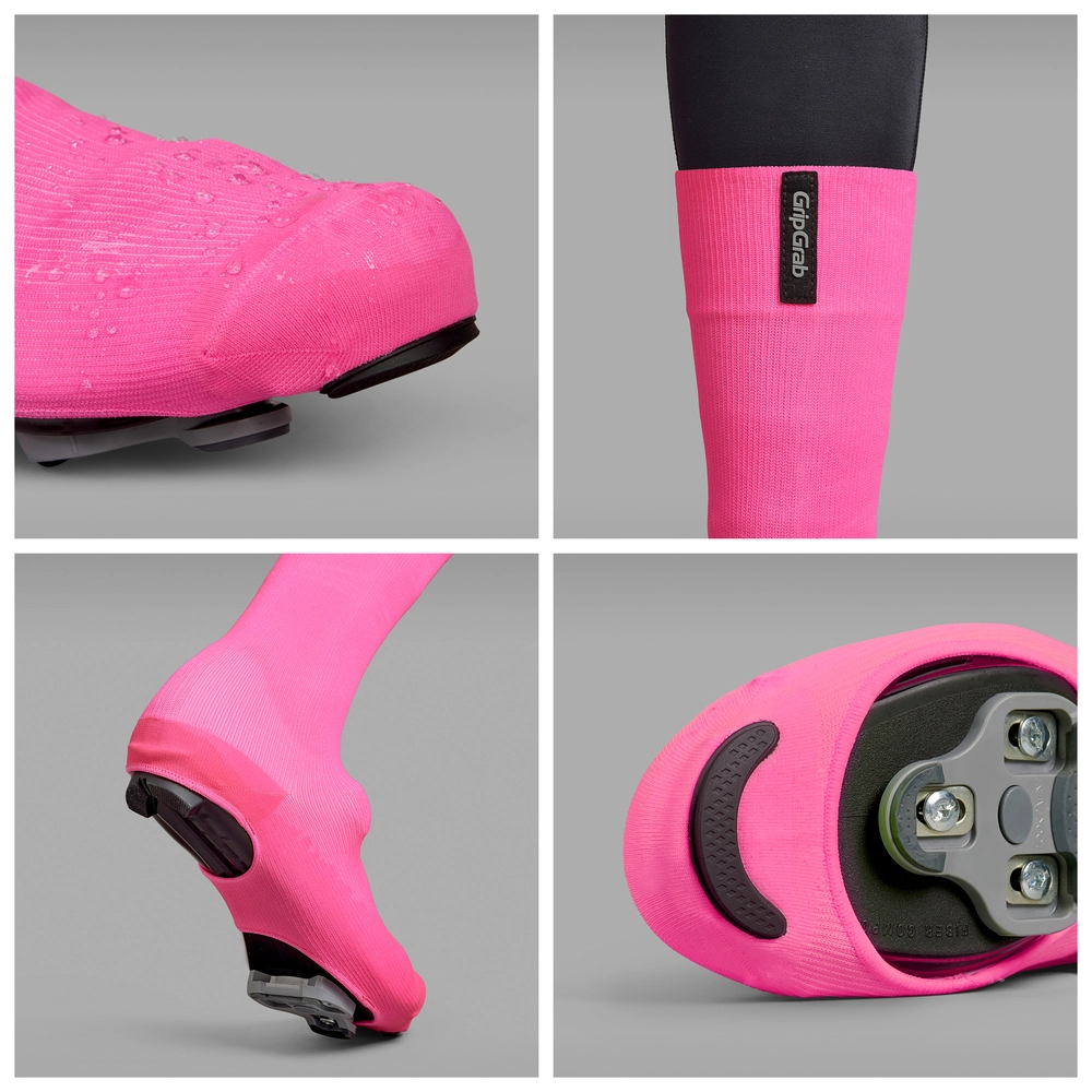 GripGrab Flandrien Vandtæt Strikket Skoovertræk Pink 5 GripGrab Flandrien Vandtæt Strikket Skoovertræk Pink - Billede 3