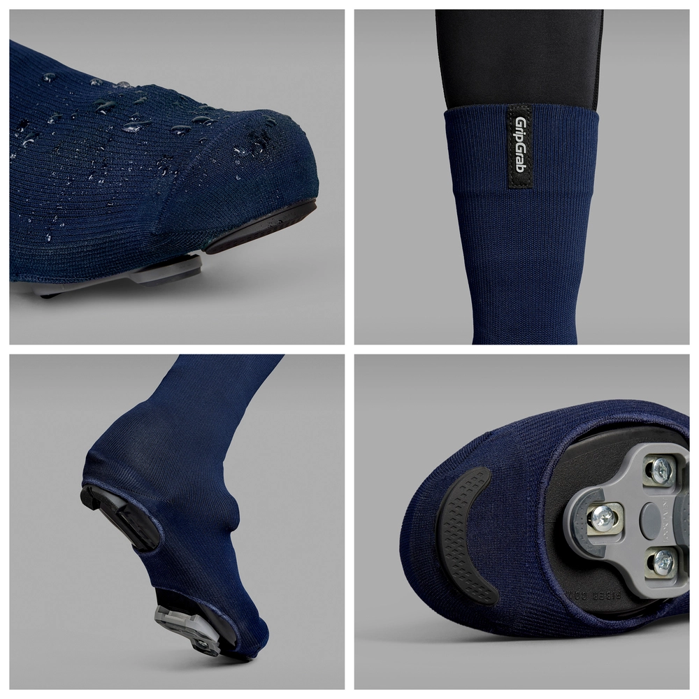 GripGrab Flandrien Vandtæt Strikket Skoovertræk Navy / Blå 5 GripGrab Flandrien Vandtæt Strikket Skoovertræk Navy / Blå - Billede 3