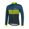 Rogelli Boost Cykeltrøje, Lange Ærmer, Gul/Blå