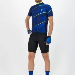Rogelli Buzz Cykeltrøje - Blå/Fluo -Cykelshorts Butik Rogelli Buzz Cykeltroeje BlaaFluo 1645430637 02