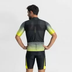 Rogelli Dawn Cykeltrøje Antracit/Gul -Cykelshorts Butik Rogelli Dawn Cykeltroeje AntracitGul 1678450809 04
