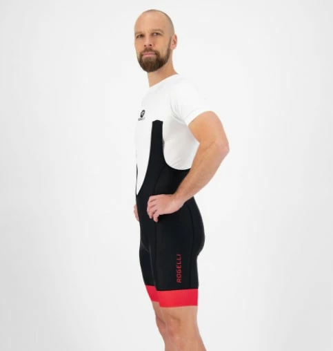 Rogelli Flex Bib Shorts Med Indlæg - Sort/Rød 5 Rogelli Flex Bib Shorts Med Indlæg - Sort/Rød - Billede 3