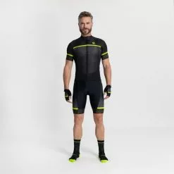 Rogelli Hero 2 Cykeltrøje Sort/Gul -Cykelshorts Butik Rogelli Hero 2 Cykeltroeje SortGul 1678447986 02