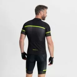 Rogelli Hero 2 Cykeltrøje Sort/Gul -Cykelshorts Butik Rogelli Hero 2 Cykeltroeje SortGul 1678447986 04