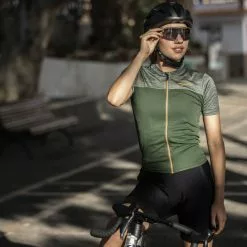 Rogelli Melange Kortærmet Jersey Til Kvinder Grøn -Cykelshorts Butik Rogelli Melange Kortaermet Jersey til 1645446576 05