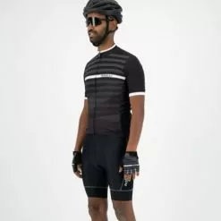 Rogelli Stripe Jersey - Sort / Hvid -Cykelshorts Butik Rogelli Stripe Jersey Sort Hvid 1610111016 02
