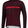 Rogelli Stripe Vinterjakke - Bordeaux/Rød -Cykelshorts Butik Rogelli Stripe Vinterjakke Bordeau 1631706862