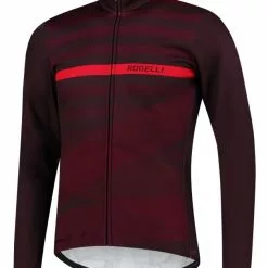 Rogelli Stripe Vinterjakke - Bordeaux/Rød