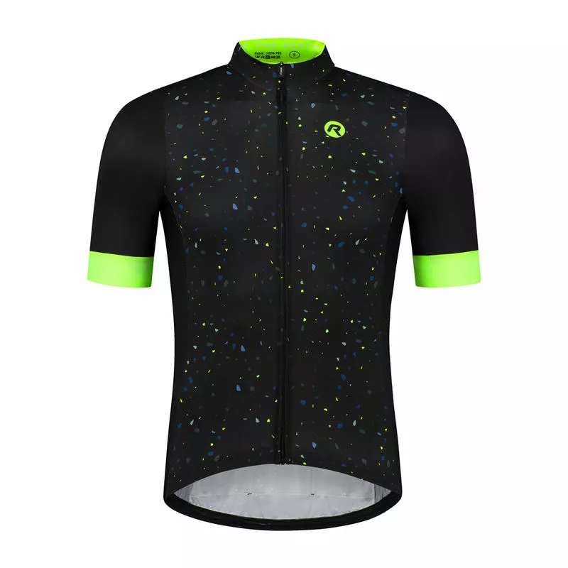 Rogelli Terrazzo Cykeljersey - Sort/Blå/Fluo 3 Rogelli Terrazzo Cykeljersey - Sort/Blå/Fluo